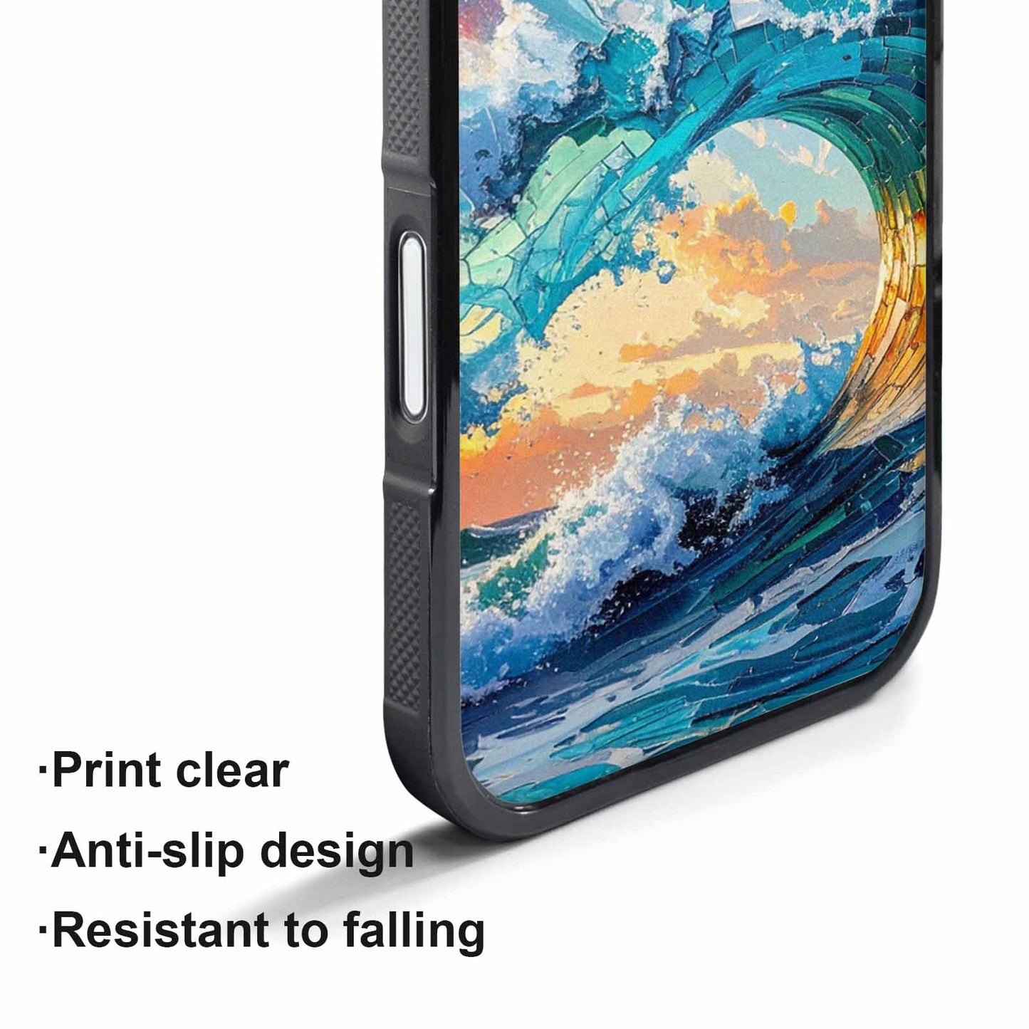 iPhone 17 Air Case — Wave Crest Splash Wave Crest Watercolor, Personalized Phone Case