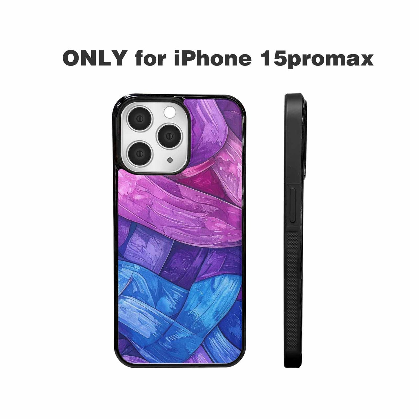 iPhone 15 Pro Max Case — Bisexual Flag Color Theme Small Rainbow, Custom Print Case Cover