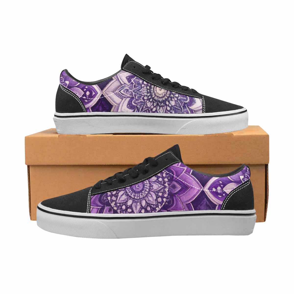 MEN'S Mandala Canvas Lace-Up Wallpaper Art Sneakers