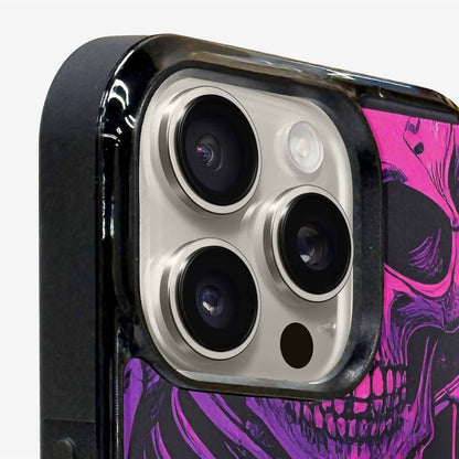iPhone 16 Pro Max Case — Pink Purple Skeletons Neon Drip Melting, Custom Print Case Cover