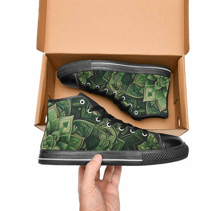 MEN'S Mandala High Top Canvas Vibrant Chaos Custom Shoes
