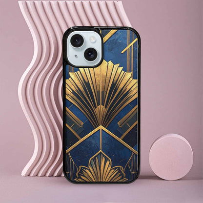 iPhone 15 Case — Art Deco Illustration Pattern, Custom Art Phone Cover