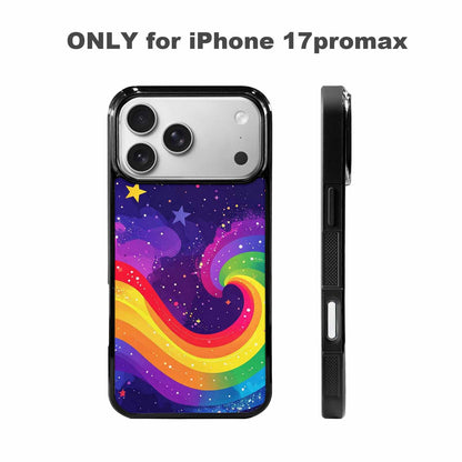 iPhone 17 Pro Max Case — Rainbow Pride Galaxy Space, Unique Phone Case Design