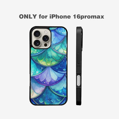 iPhone 16 Pro Max Case — Mermaid Scale Art Pattern, Custom Made Phone Cover