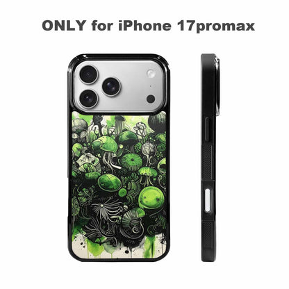iPhone 17 Pro Max Case — Sea Creature Burst Black Original Art, Custom Designed Case Cover