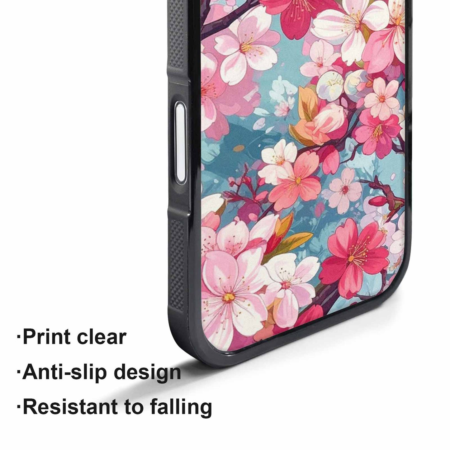 iPhone 17 Pro Max Case — Cherry Blossom Branch Cherry Original Art, Customized Protective Case