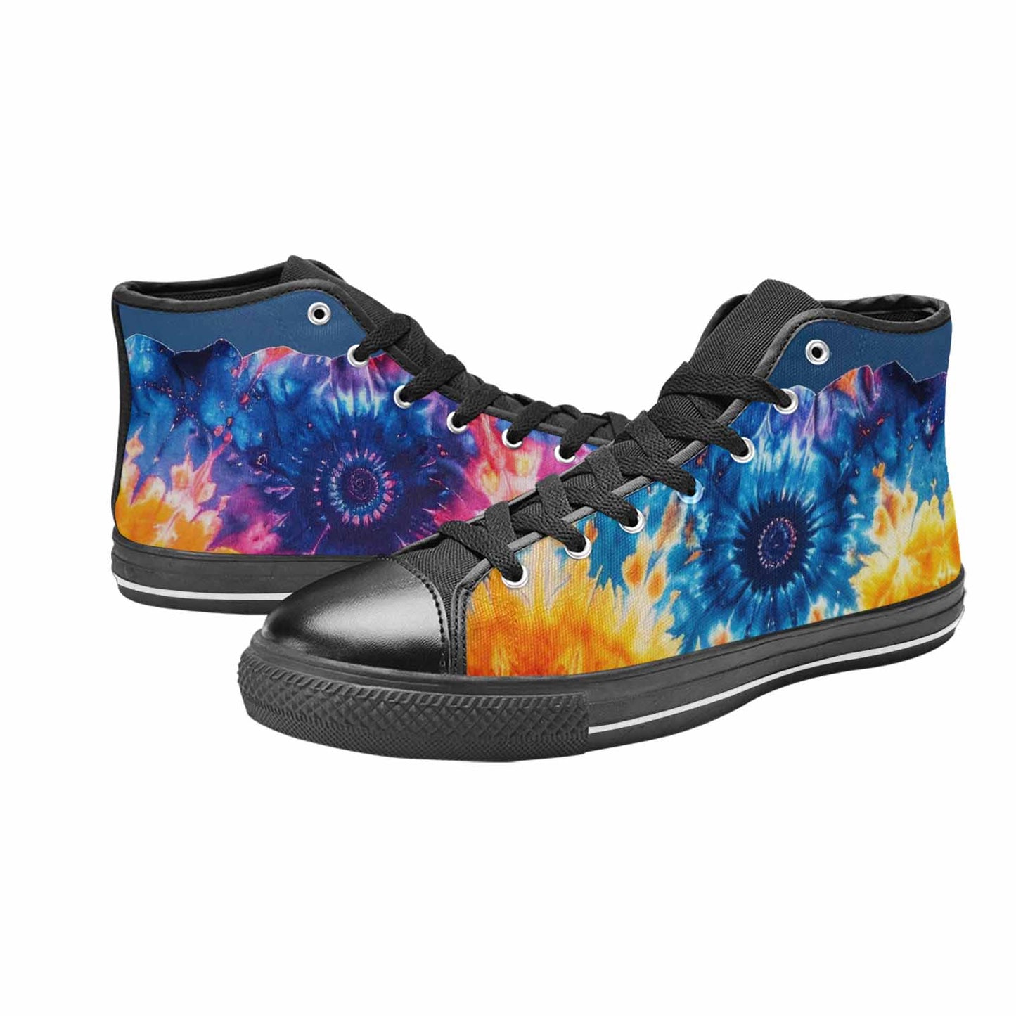MEN'S Tie Dye Mixed Style High Top Canvas Dark Academia Custom Sneakers