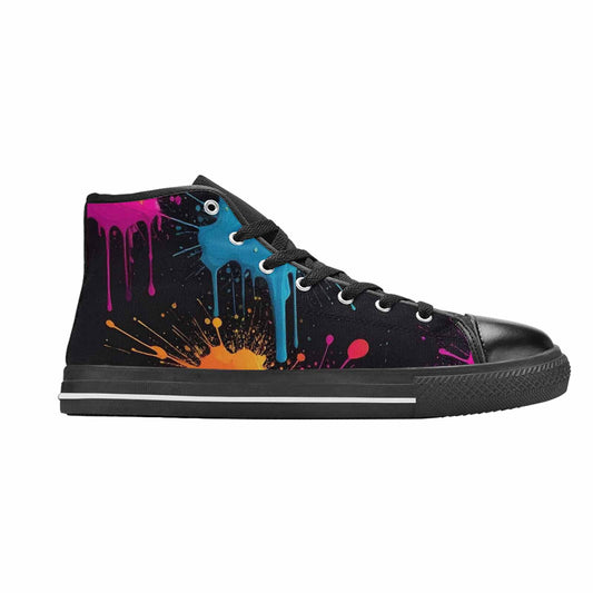 MEN'S Paint Splatter High Top Canvas Vivid Shoes