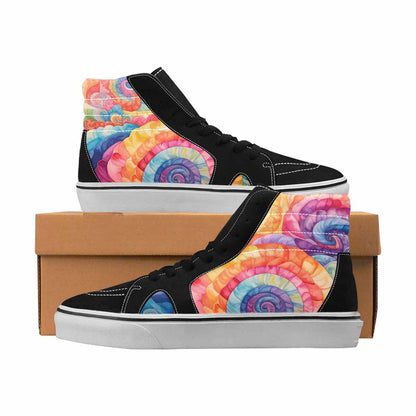 MEN'S Tie Dye High Top Canvas One Of A Kind Cottagecore Custom Shoes