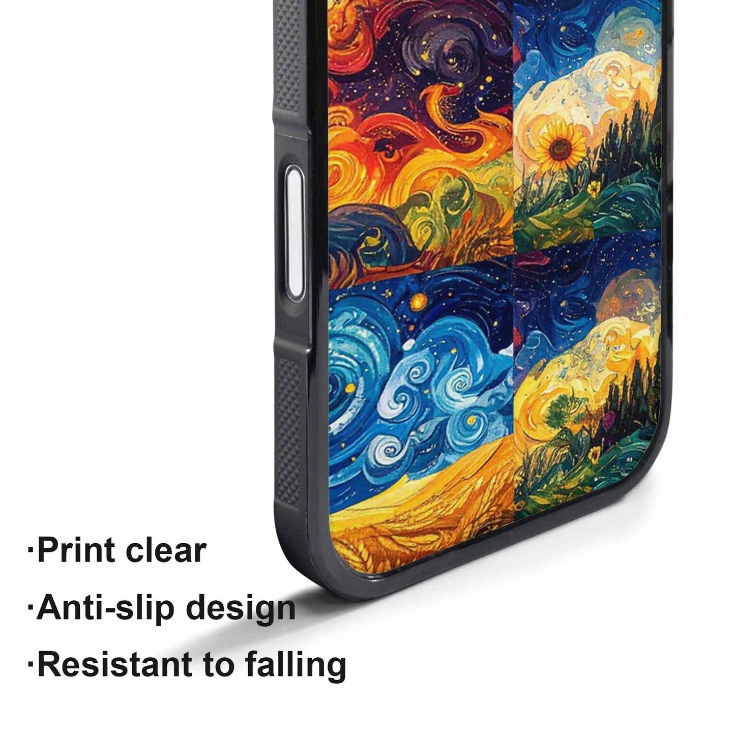 iPhone 17 Pro Case — Small Van Gogh Style Swirl Galaxy, Custom Made Phone Cover