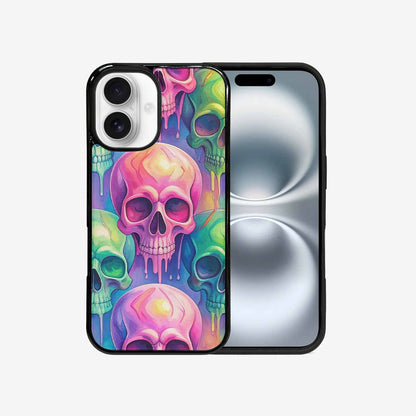 iPhone 16 Case — Candy Color Dripping Skulls Custom, Custom Designed Case Cover