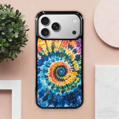 iPhone 17 Pro Max Case — Black &amp; Blue Ink Tie Dye, Custom Printed Phone Case
