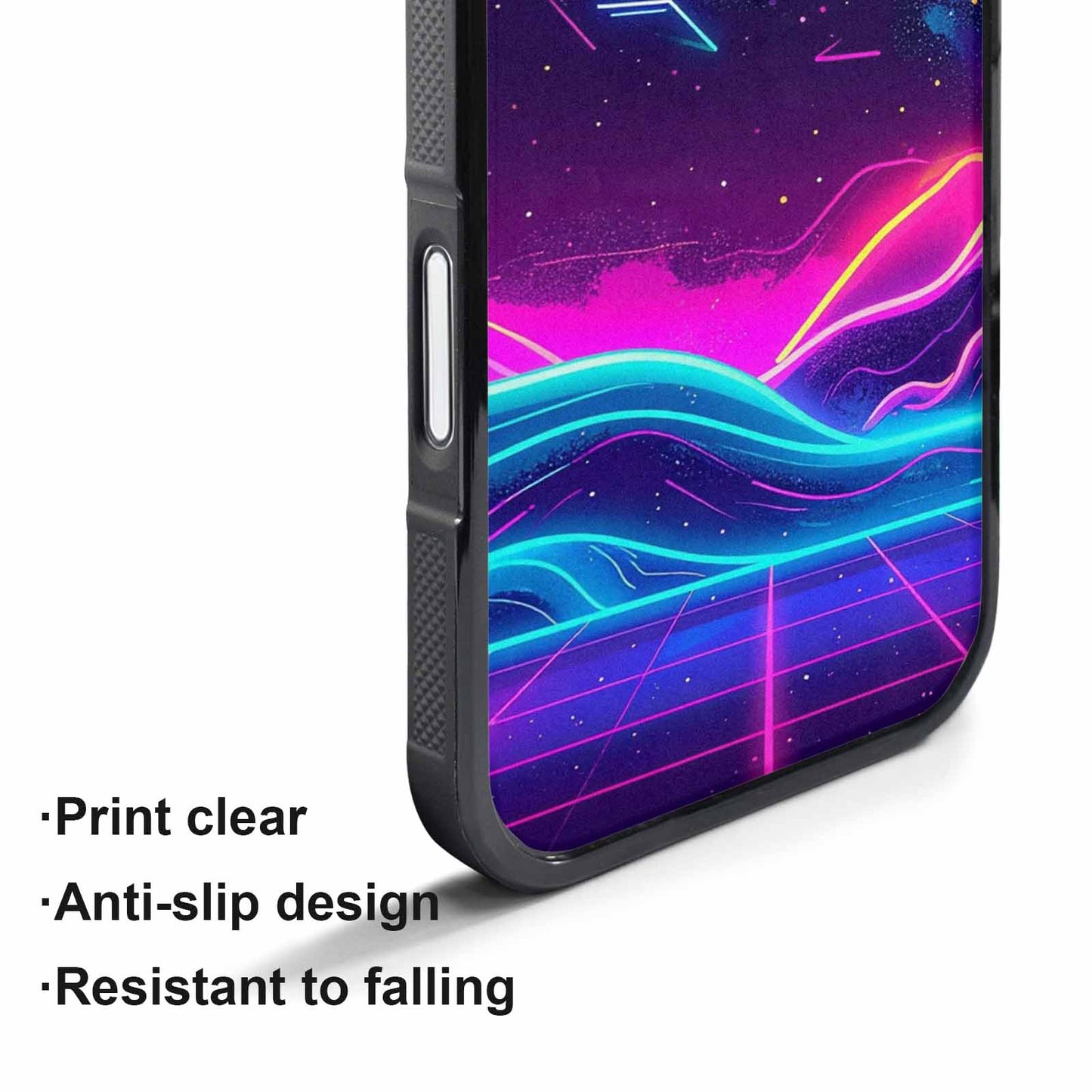 iPhone 17 Pro Max Case — Neon Cartoon Art Pattern Retro Vintage, Original Design Phone Case