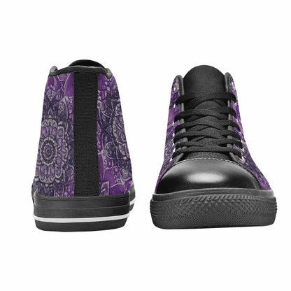MEN'S Mandala High Top Canvas Wallpaper Art Custom Shoes