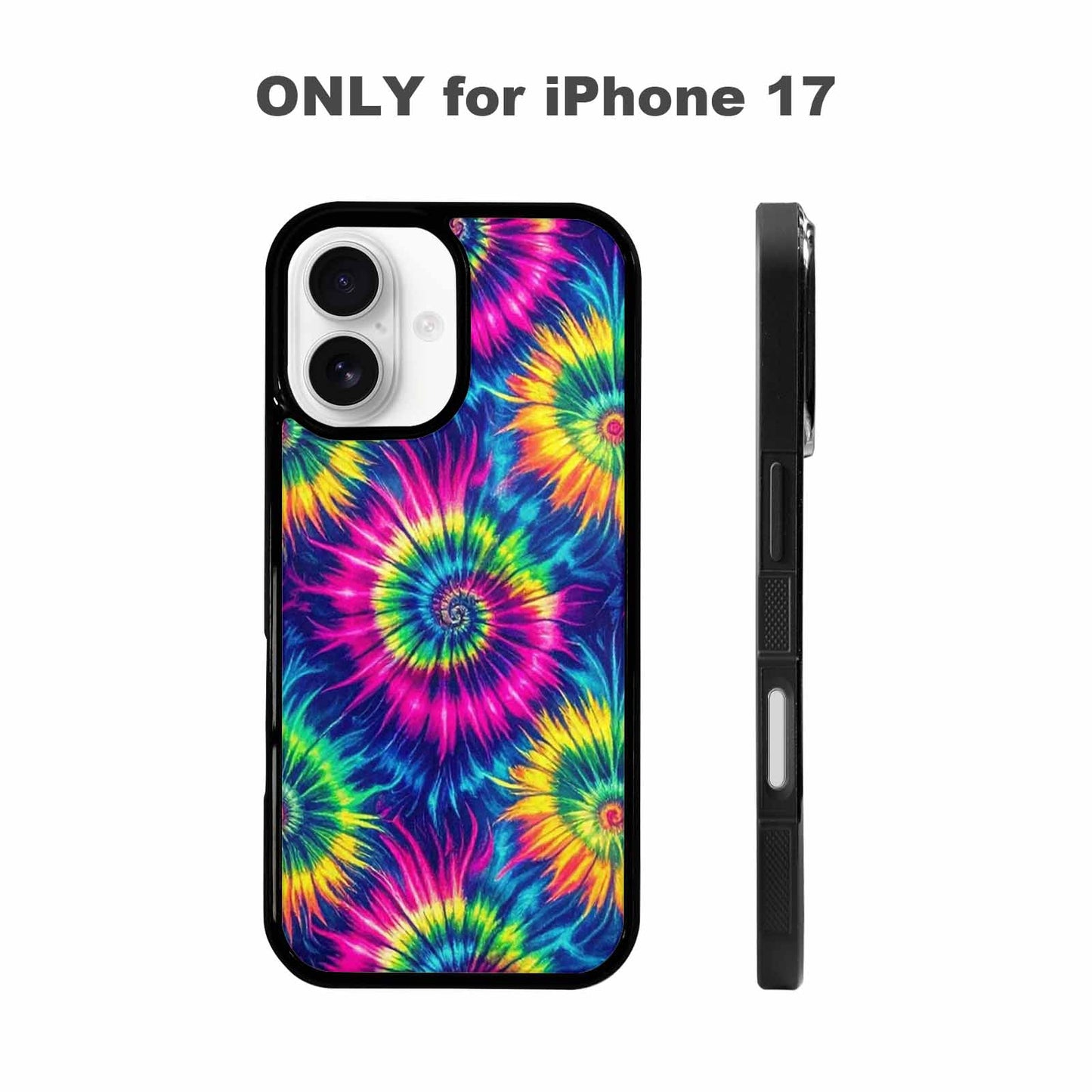 iPhone 17 Case — Tie Dye Neon Acid Tie Dye, Custom Designed Case Cover