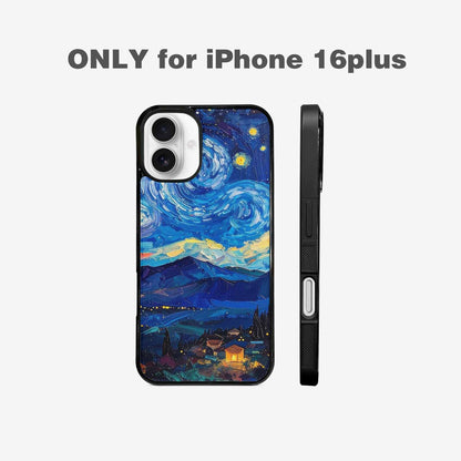 iPhone 16 Plus Case — Starry Night Van Gogh Paint Art, Custom Made Phone Cover
