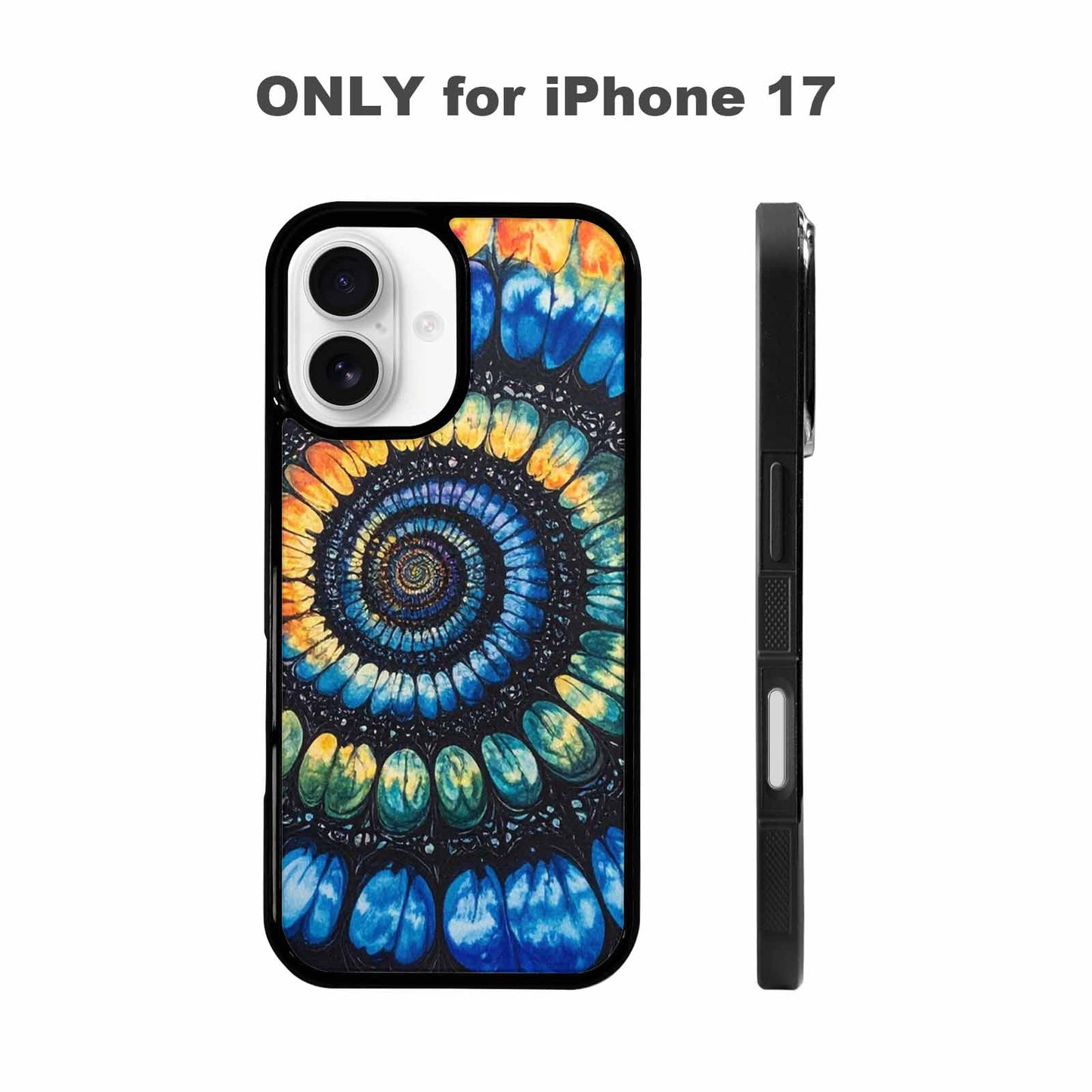 iPhone 17 Case — Tie Dye Swirls (black Tie Dye, Unique Phone Case Design