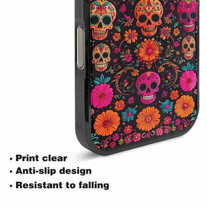 iPhone 16 Pro Case — Colorful Dia De Los Muertos Sugar, Unique Phone Case Design