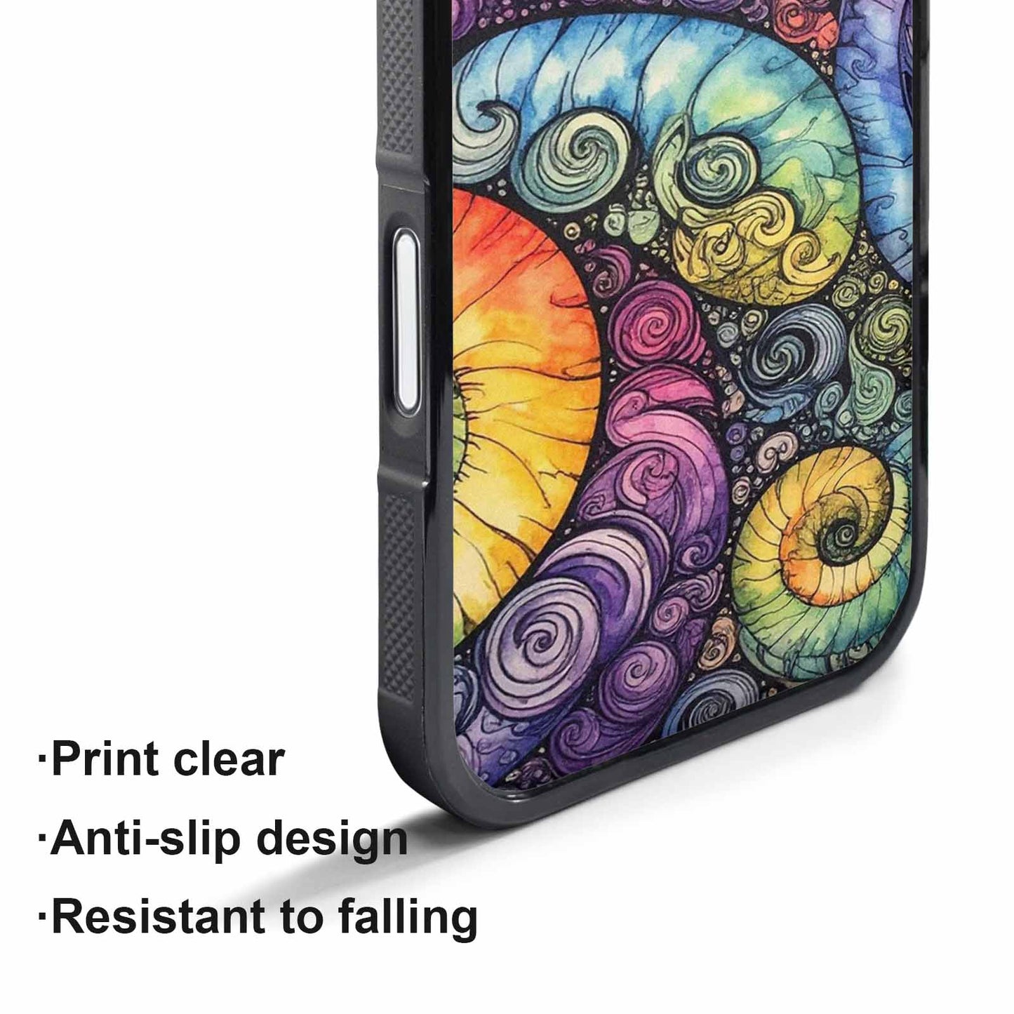 iPhone 17 Pro Max Case — Tie Dye Swirls (black Tie Dye, Custom Designed Case Cover