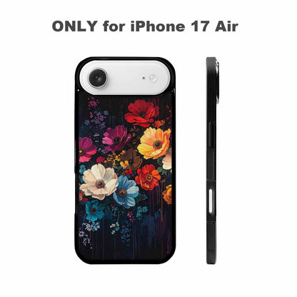 iPhone 17 Air Case — Shadowy Glitch Floral Pattern Hundreds Floral, Unique Phone Case Design