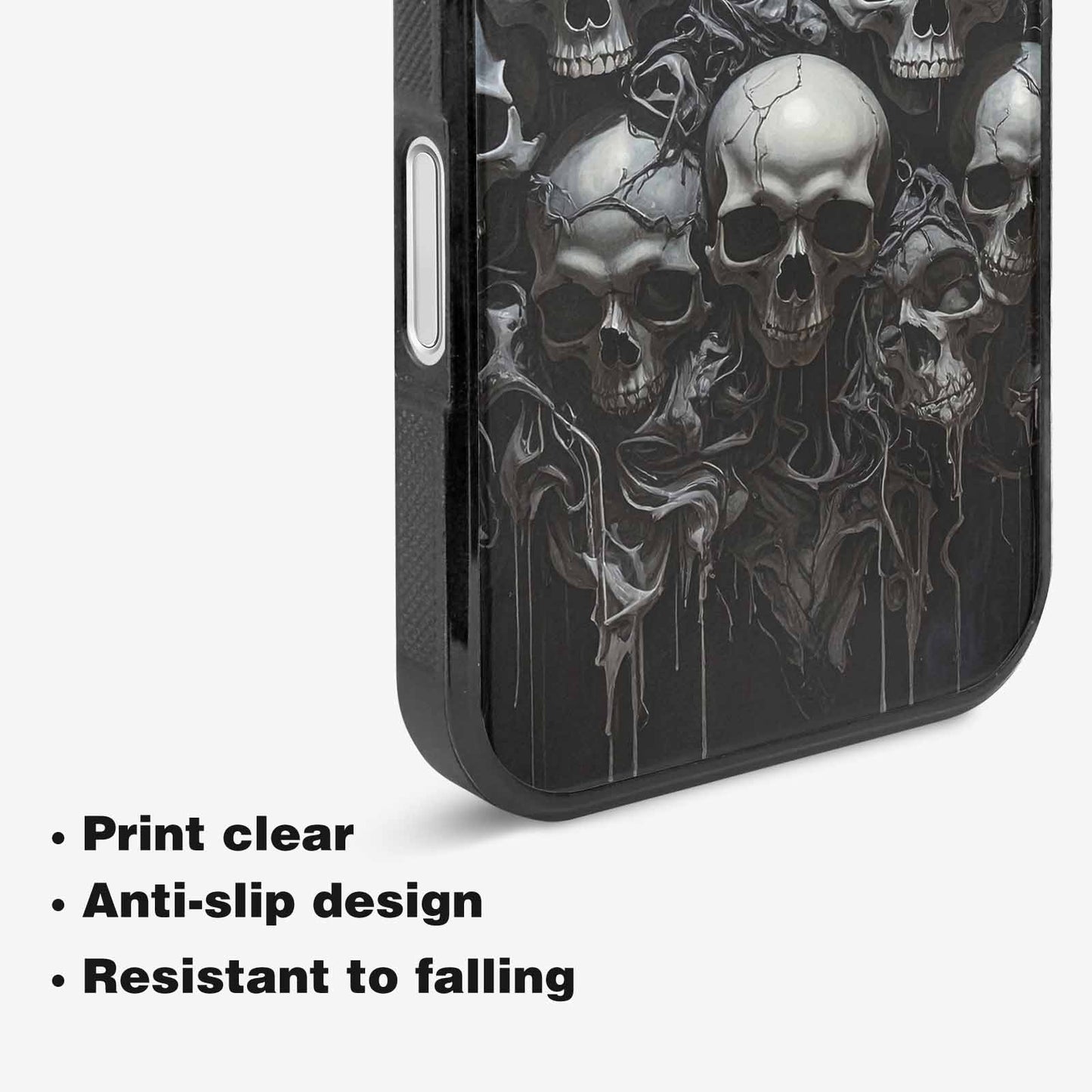 iPhone 16 Plus Case — Grey Dark Black And Grey Tones, Unique Phone Case Design