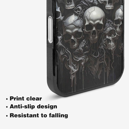 iPhone 16 Plus Case — Grey Dark Black And Grey Tones, Unique Phone Case Design