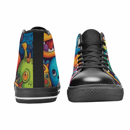MEN'S Cartoon Monster Character High Top Canvas Y2K Shoes