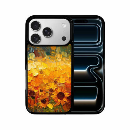 iPhone 17 Pro Case — Impressionist Sunflower Brushstroke Pattern Hundreds Floral, Unique Phone Case Design