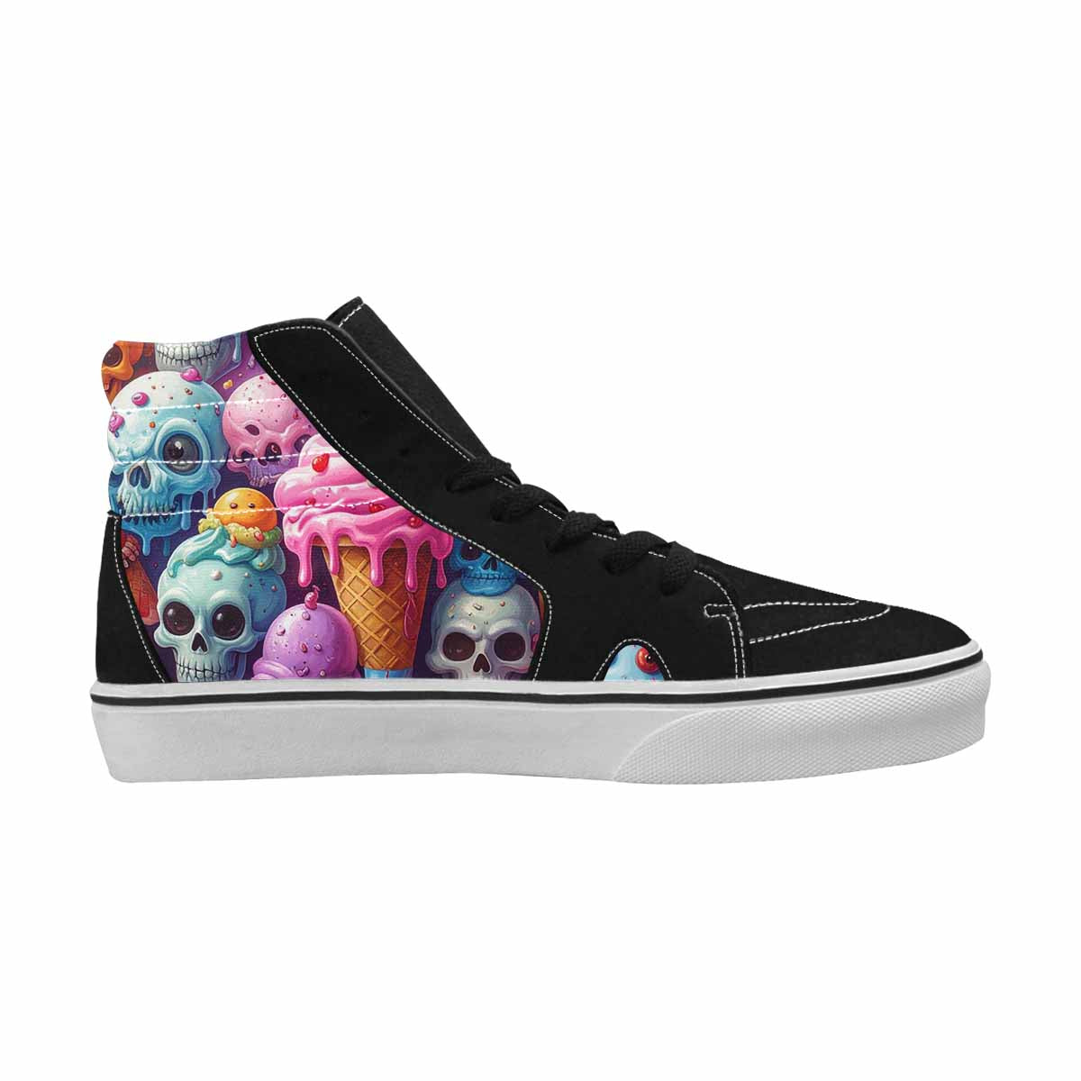 MEN'S Ice Cream Monsters  High Top Canvas Cottagecore Sneakers