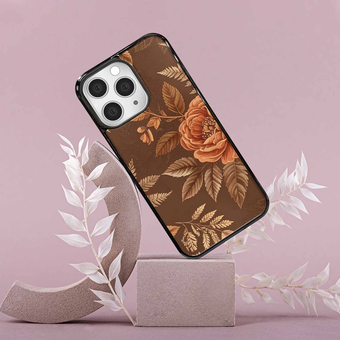 iPhone 15 Pro Max Case — Vintage Botanical Art Pattern, Custom Art Phone Cover