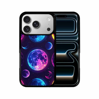iPhone 17 Pro Case — Neon Winter Moon Seamless Cartoon Cute, Custom Printed Phone Case