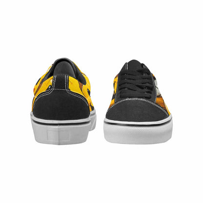 WOMEN'S Melting Moon Smiley — Lace-Up Canvas Cottagecore Custom Sneakers