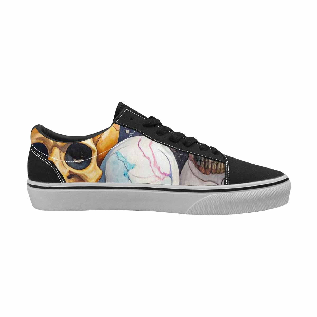 WOMEN'S Skulls  Marble Skulls Lace-Up Canvas Dreamcore Shoes