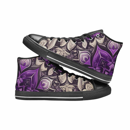 WOMEN'S Mandala High Top Canvas Surreal Custom Sneakers