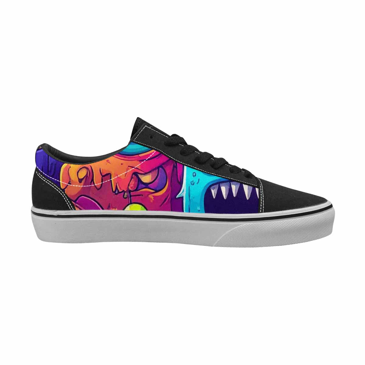WOMEN'S Overlapping Endlessly No Empty Lace-Up Canvas Melting Art Custom Sneakers