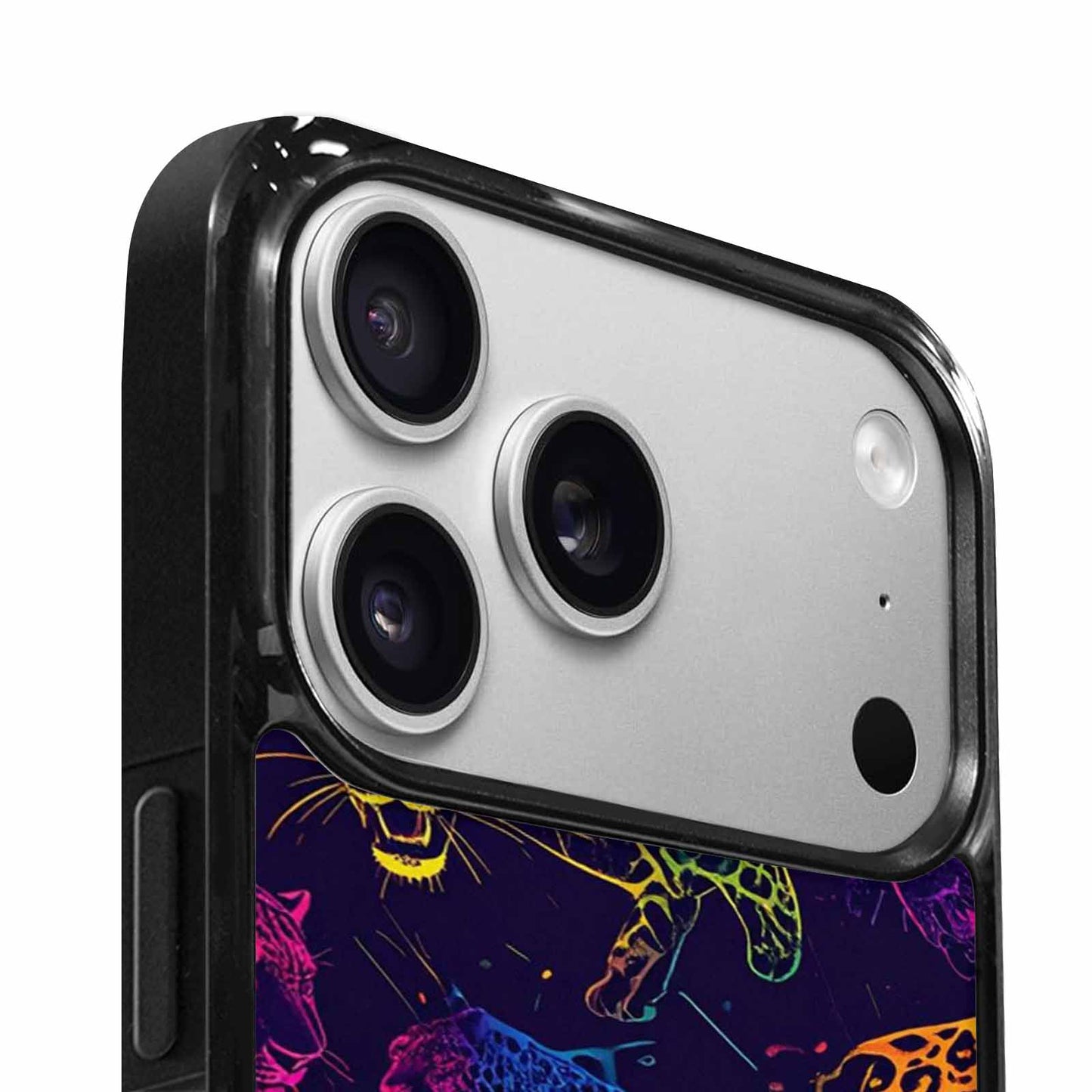 iPhone 17 Pro Case — Leopard Print Neon Seamless Pattern Animal, Custom Art Phone Cover