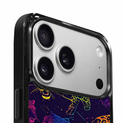 iPhone 17 Pro Case — Leopard Print Neon Seamless Pattern Animal, Custom Art Phone Cover