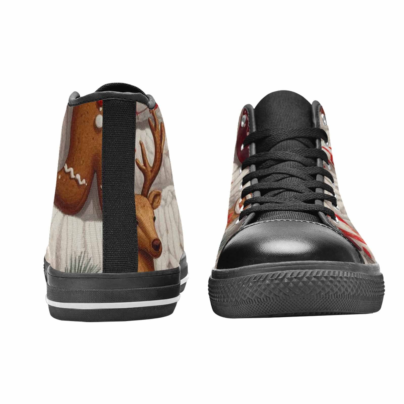 MEN'S Christmas Holly Snowflake High Top Canvas Dreamcore Custom Sneakers