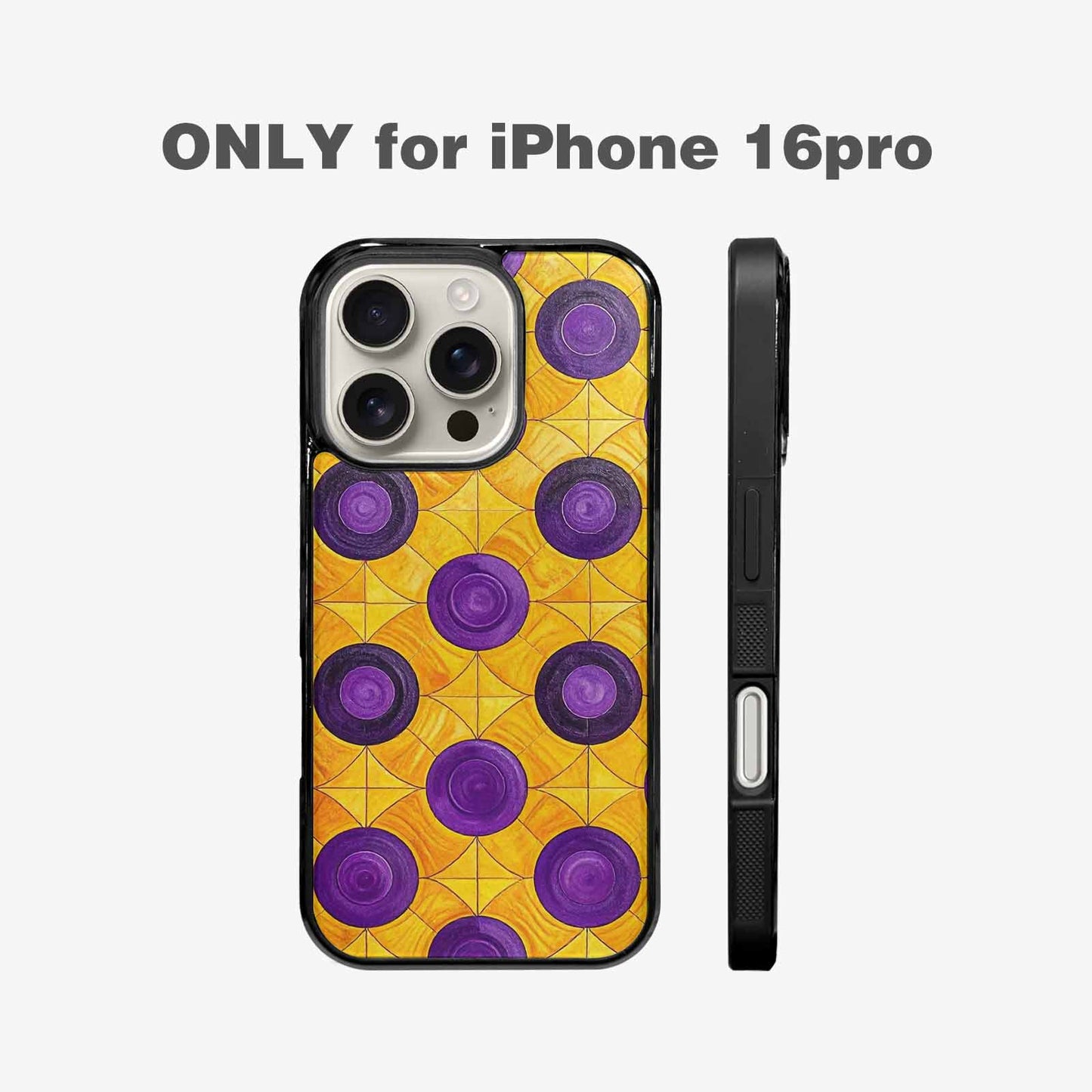 iPhone 16 Pro Case — Intersex Flag Color Theme Small Rainbow, Customized Protective Case