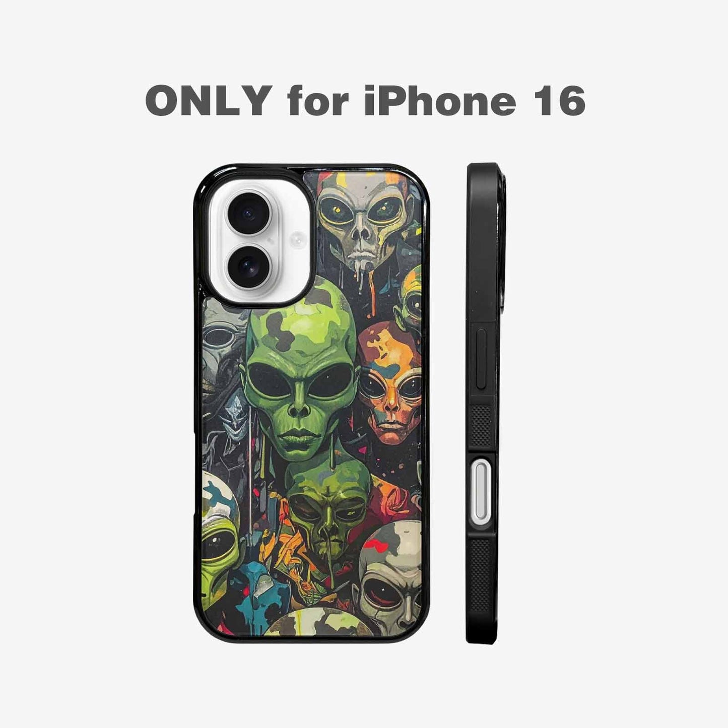 iPhone 16 Case — Aliens Camo Aliens Pattern Hundreds Of, Customized Protective Case