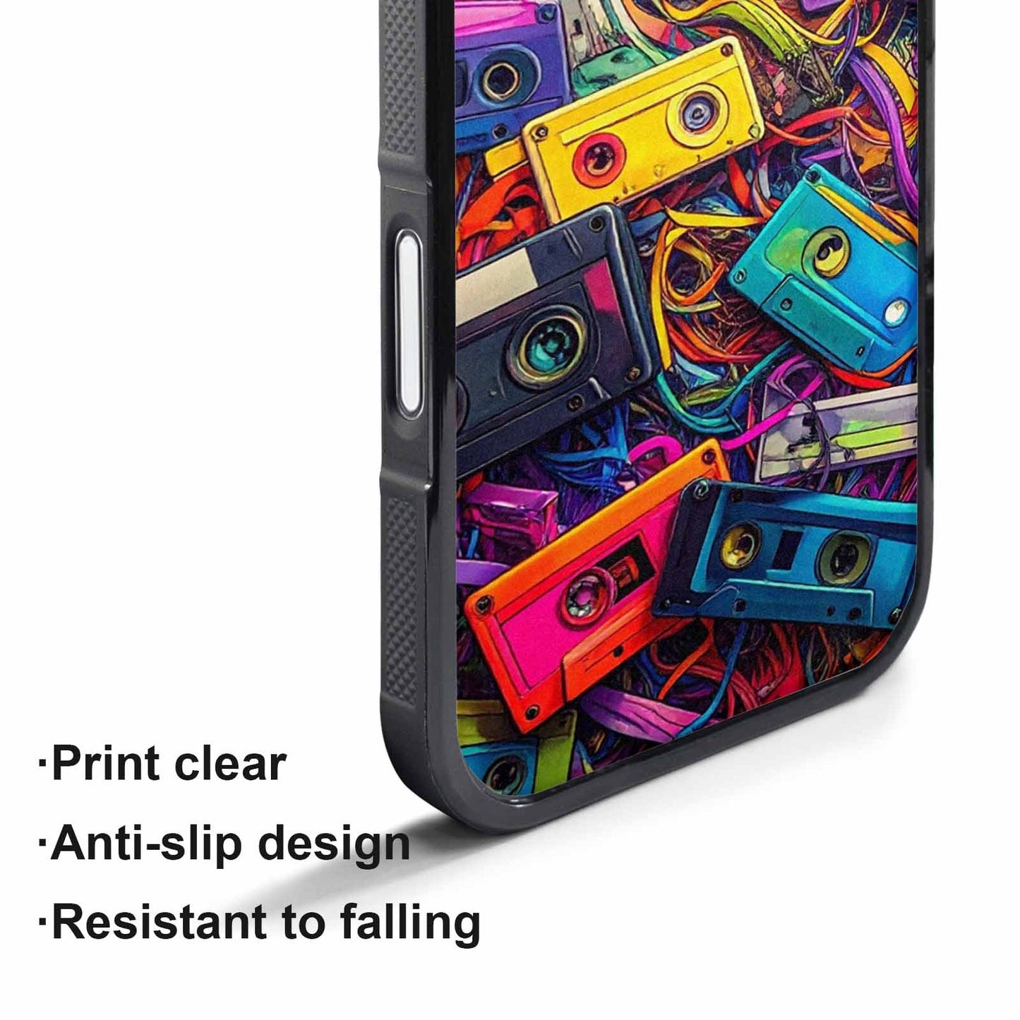 iPhone 17 Air Case — Retro Cassette Tape Pattern Hundreds Retro, Custom Art Phone Cover