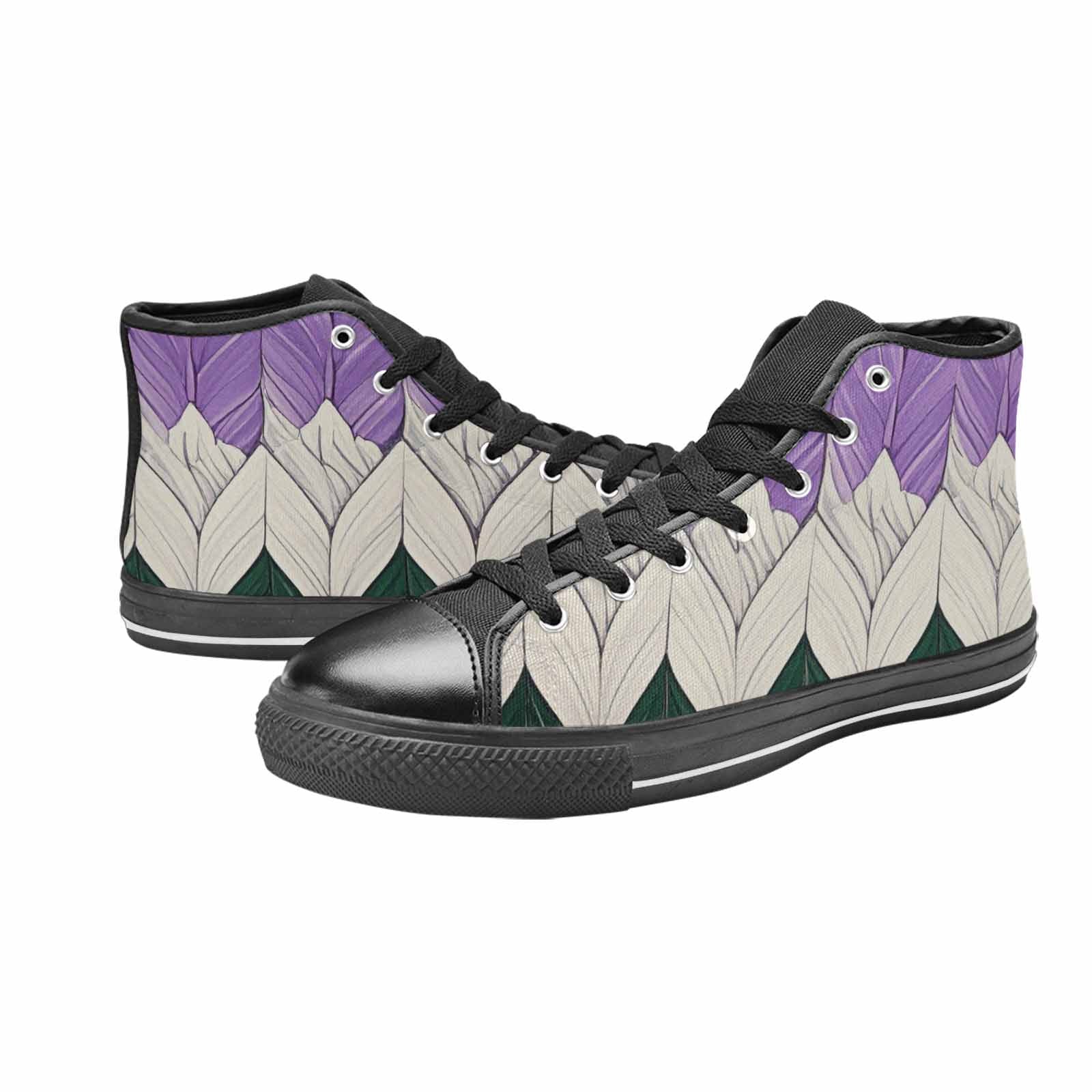 MEN'S Genderqueer Flag Color High Top Canvas Surreal Sneakers