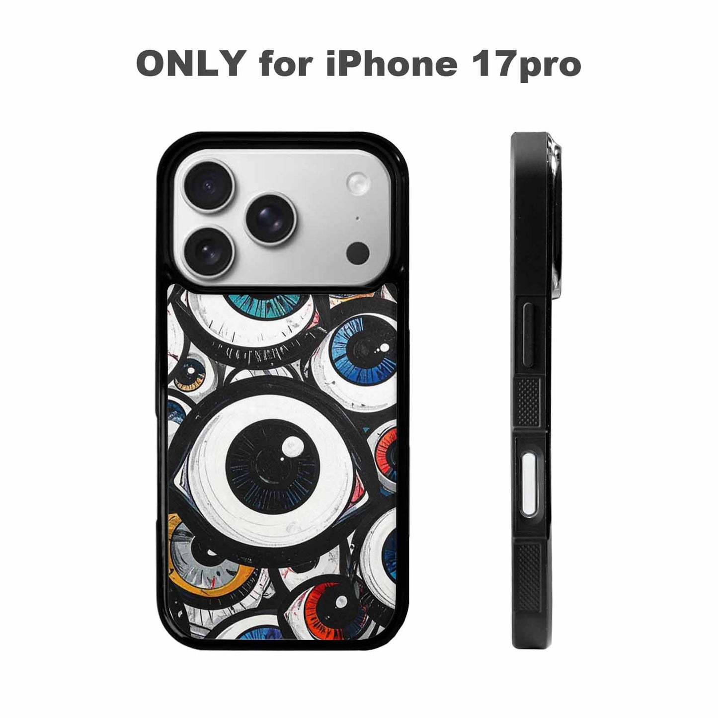 iPhone 17 Pro Case — Googly Cartoon Eyeballs Cartoon Cute, Custom Designed Case Cover