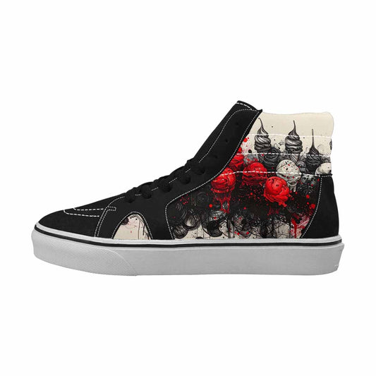 WOMEN'S Ice Cream Motif High Top Canvas Neon Fantasy Custom Shoes