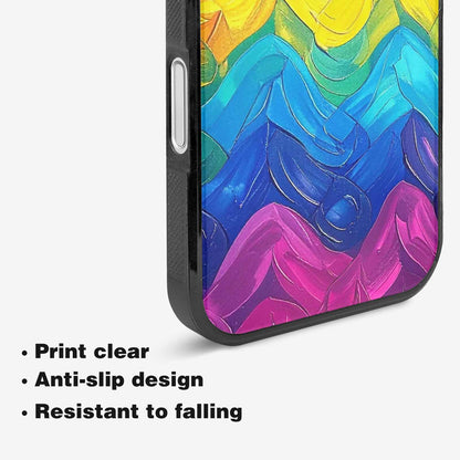 iPhone 16 Plus Case — Pansexual Flag Color Theme Small Rainbow, Custom Phone Case