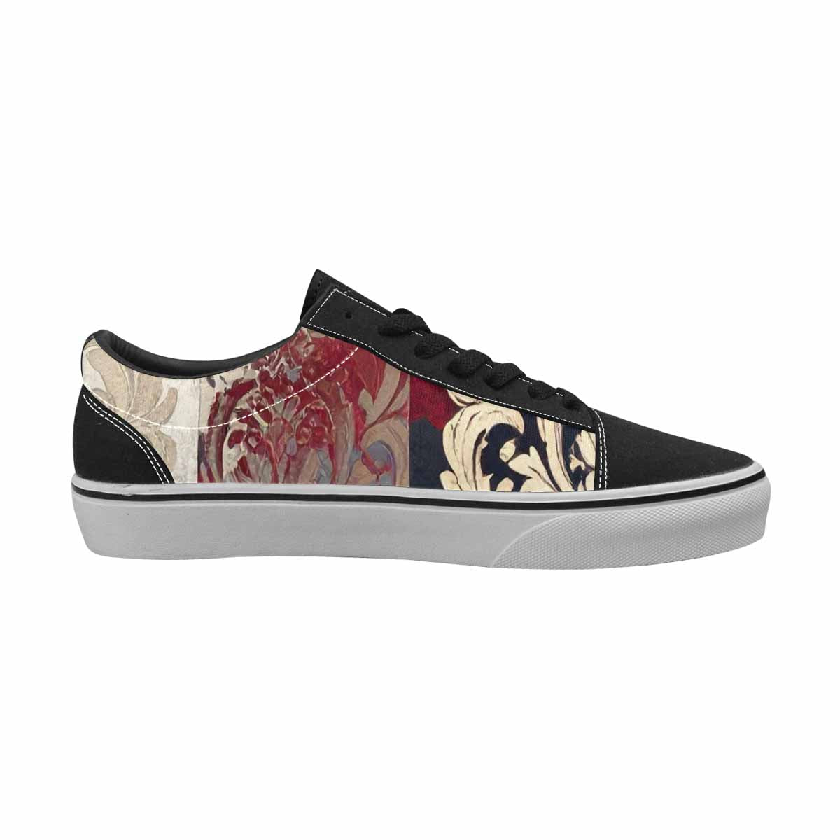 WOMEN'S Damask Ornamental Wallpaper Canvas Lace-Up Vibrant Chaos Sneakers
