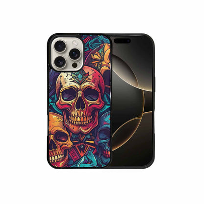 iPhone 16 Pro Max Case — Sacred Geometry Lots Of Skulls Seamless, Custom Phone Case