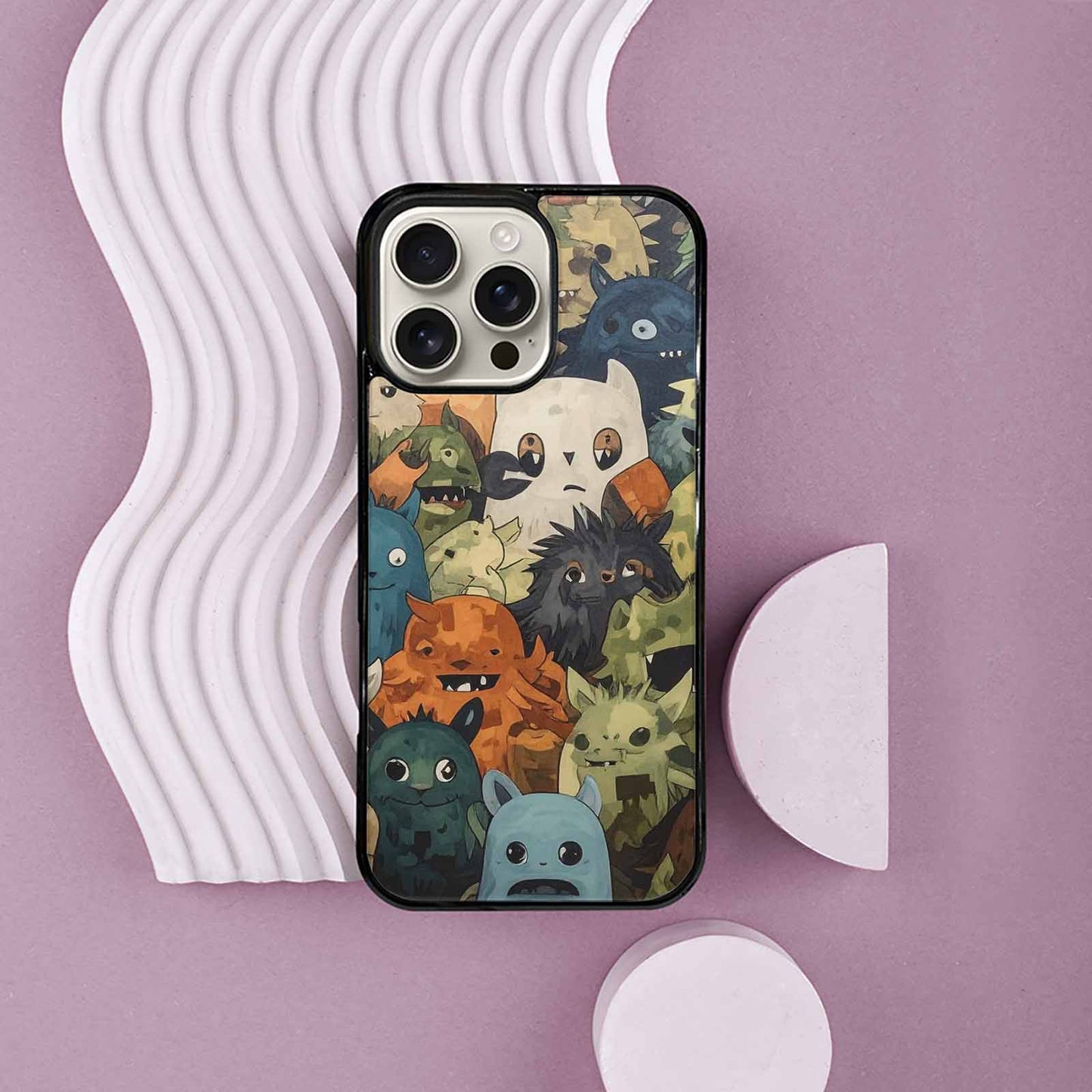 iPhone 16 Pro Max Case — Monsters Camomonsters Pattern Gsw, Custom Phone Case