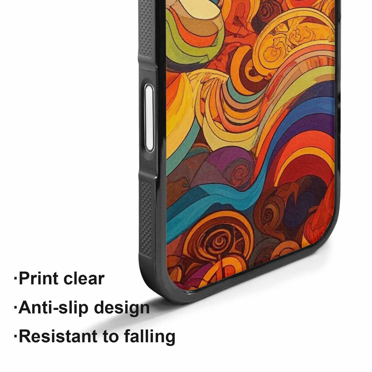 iPhone 17 Case — Small Groovy Peace Sign Original Art, Custom Made Phone Cover