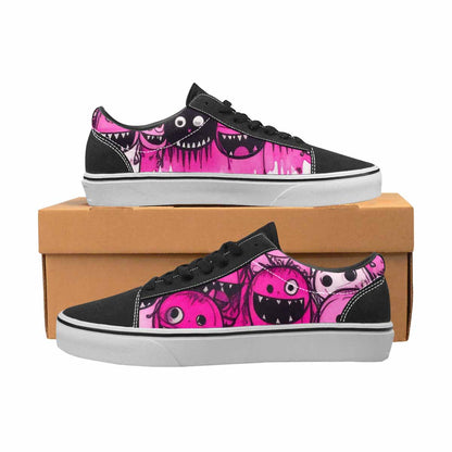 WOMEN'S Monsters (general) Lace-Up Canvas Kaleidoscope Custom Sneakers